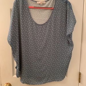 LOFT MIXED MEDIA POLKA DOT TEE